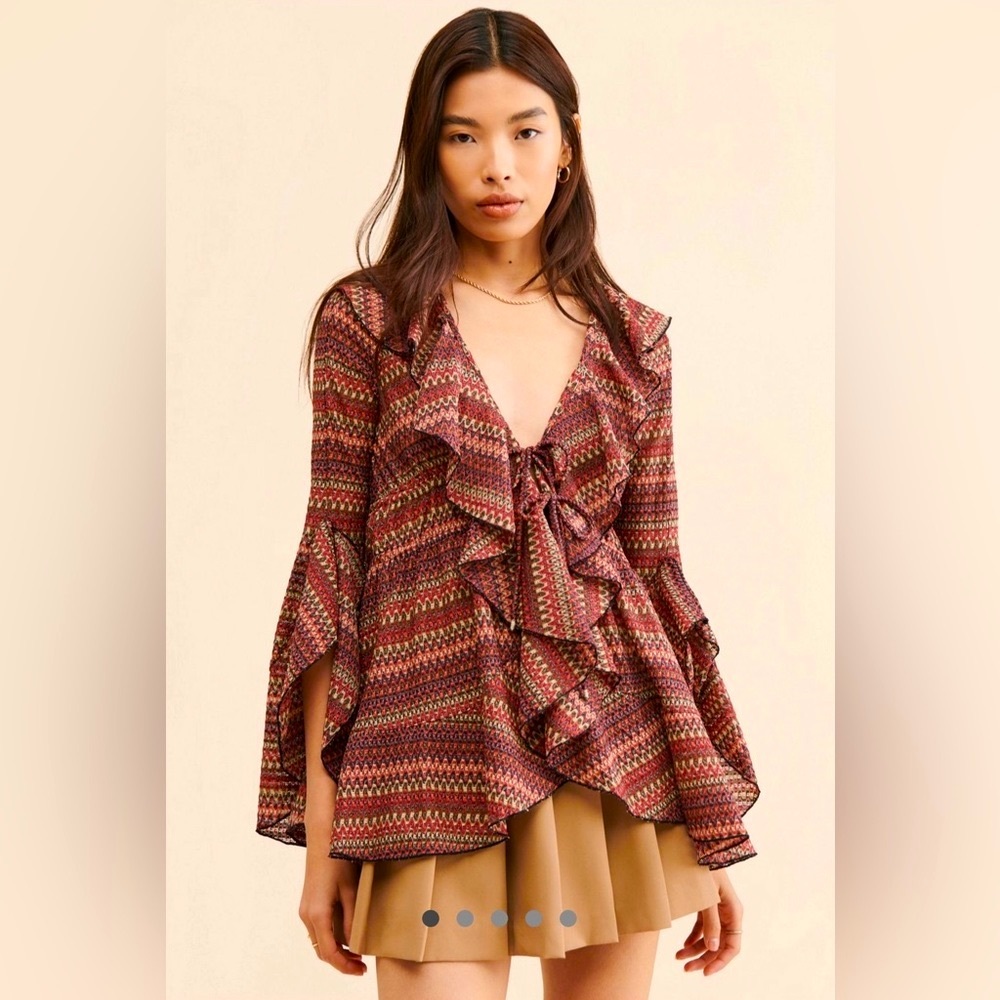 NWT FP Palma Ruffle Top